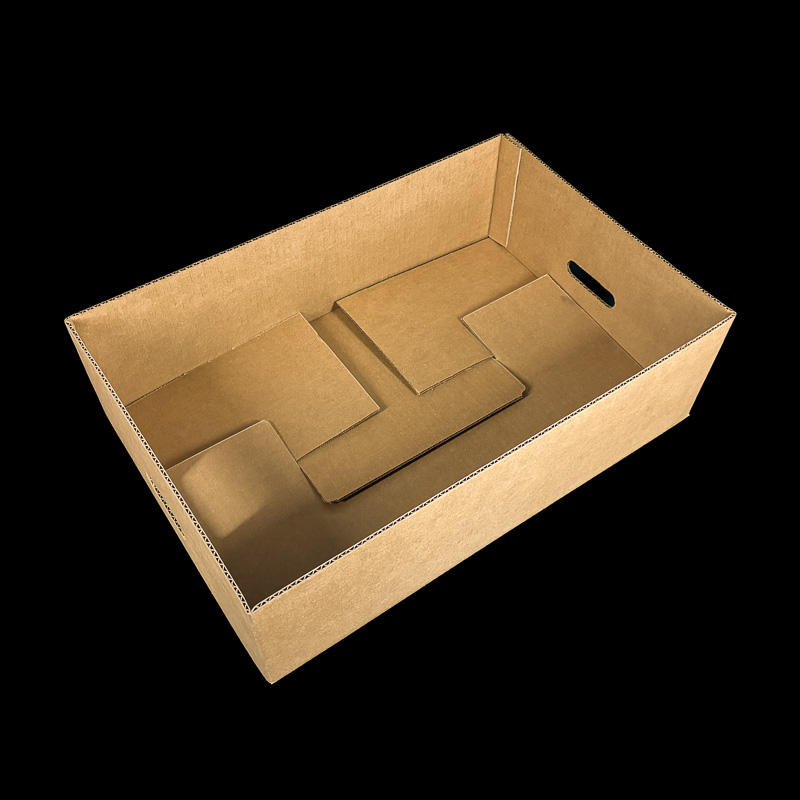 A plain Kraft produce box for fresh apples.