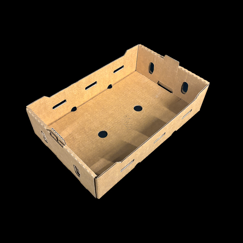 A Kraft box for 6 ounce clamshells of fresh berries.