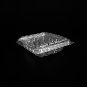 A 4.4 ounce clear clamshell for blueberries.
