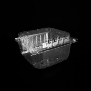 A clear 3 pound clamshell for fresh produce.