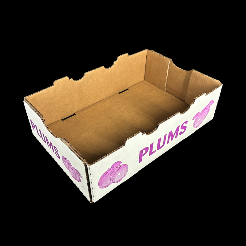 A 6.5 inch deep produce bulk box for plums.