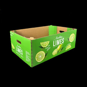 An 8.5 inch deep box for packing limes.