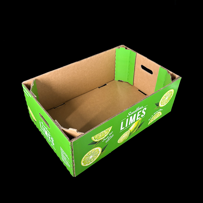An 8.5 inch deep box for packing limes.