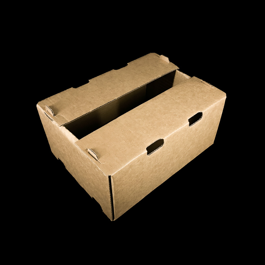 A plain Kraft box for holding 10 kilograms of fresh kiwi.