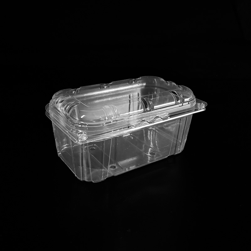 A 1 pound clear clamshells for grapes.