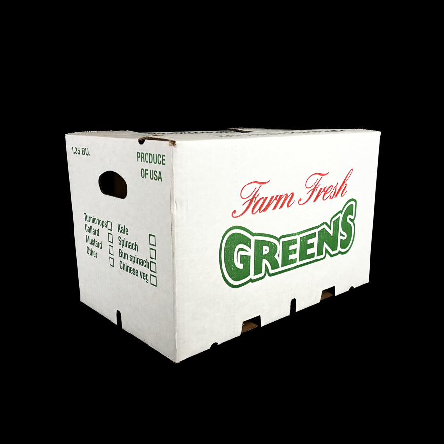W4016 1.35 Bu Vegetable Waxed Carton - Midlantic Labeling and
